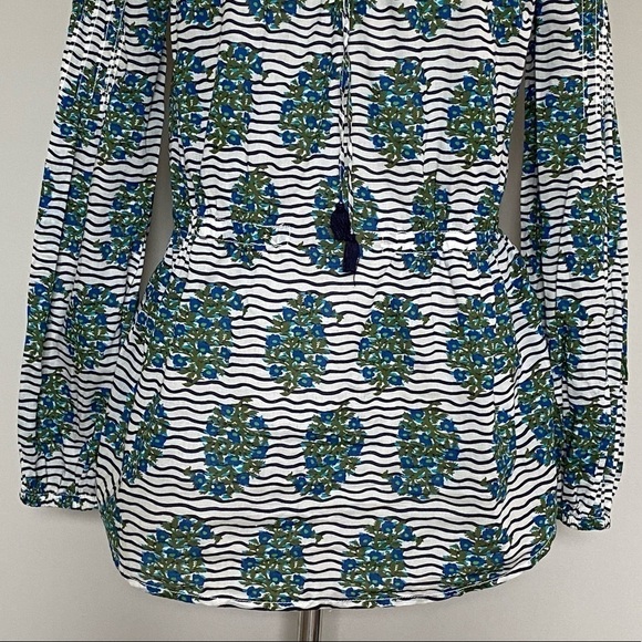 Tory Burch Evelina Cotton Voile Blouse Tunic Top 8 - Picture 4 of 16